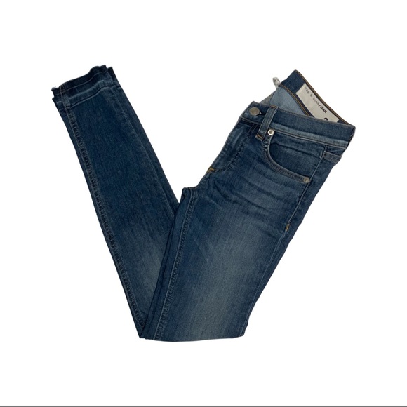 Rag & Bone Mid-Rise Skinny Ankle Jeans Size 24 Lily Dale - Picture 5 of 6